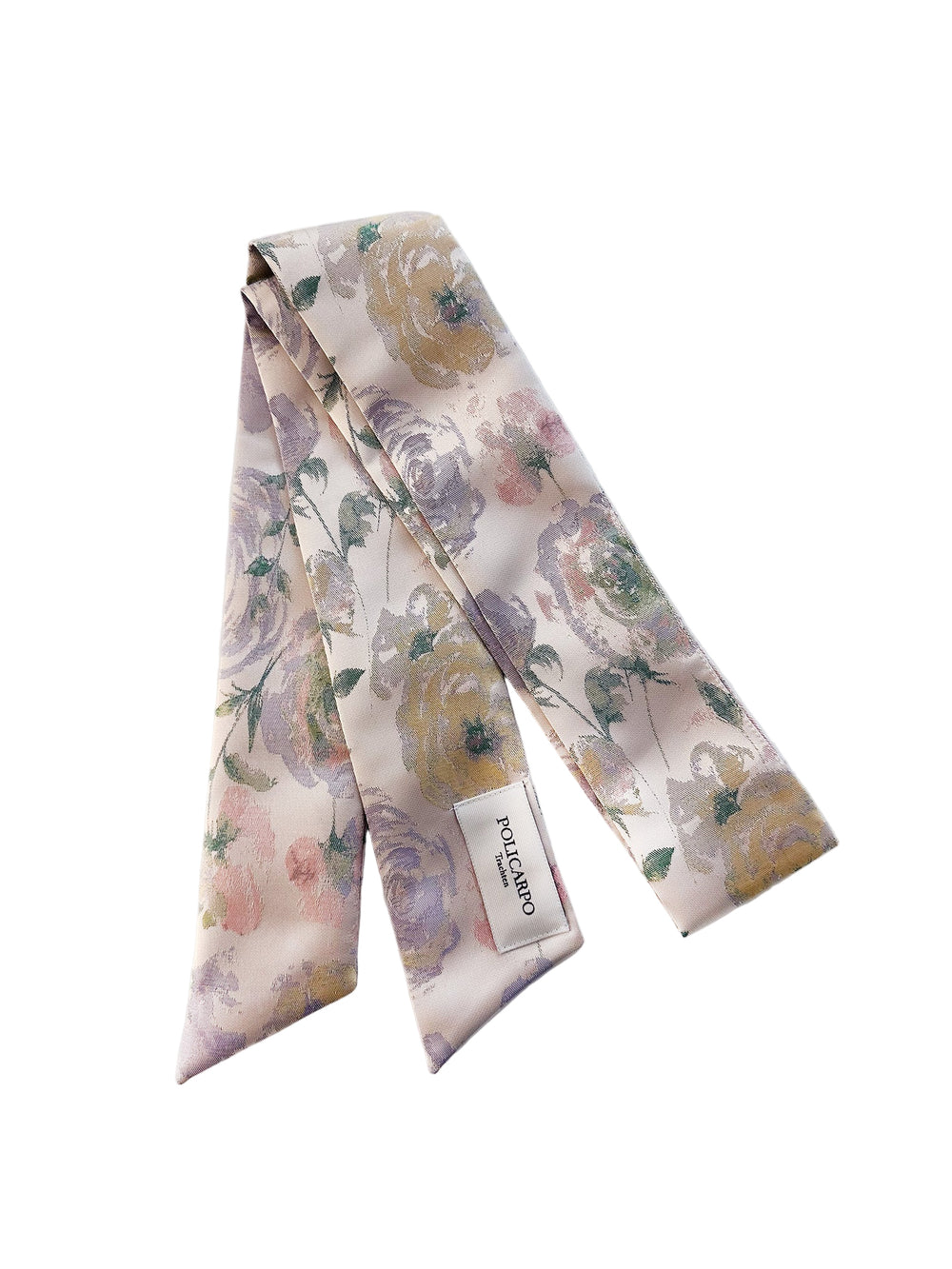 Twillyband mit bunten Blumen als Accessoire für Tasche, Haar oder als Gürtel